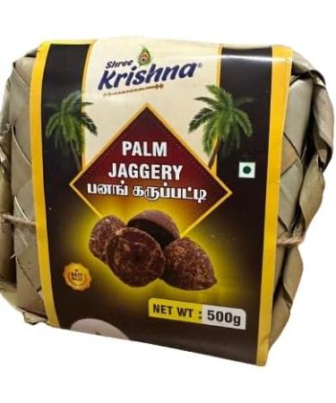 Shree Krishna Palm Jaggery - Karupatti vellam Jaggery Authentic sweetener used in traditional indian sweets 100% Pure Natural & Unrefined Palm Jaggery-500g - Buy Online on GoSupps.com
