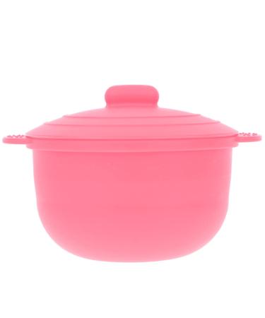 Beaupretty Wachs melmer Silicone bowl silicone utensils travel container travel stake children's tools Travel accessories for children portable heating devices hair removal travel bottle travel pebbles pink 14x11 cm.