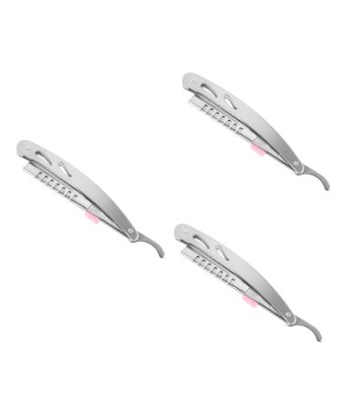 Beaupretty 3st beard cutting knife foldable bare shaver hairdresser shaving shaving razor eyebrow shape tool tools for shaping eyebrows set spatula