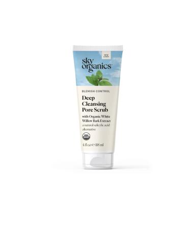 Sky Organics Blemish Control Deep Cleansing Pore Scrub for Face USDA Certified Organic to Cleanse  Purify & Refresh  4 fl. Oz - Buy Online on GoSupps.com