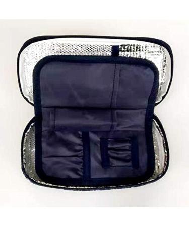 ZHONGHE Insulin Cooler Travel Case Diabetic Medication Organizer Medicals Cooler Bag Waterproof and Insulation Liner(Navy Blue) - Buy Online on GoSupps.com