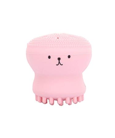 CHAW Facial Cleansing Brush Silicone Small Octopus Beauty Cleaning Brush Face Skin Cleaning Tool Exfoliate Clean Pores Shrink Pores Bagged/Pink