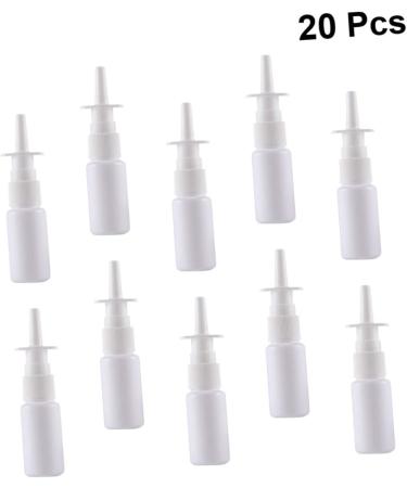 FRCOLOR 20pcs Amber Glass Spray Bottles - 10ml Travel Containers for Liquids - Nasal Spray, Cleaning Solutions, Plant Terrarium - Small Empty Bottle Kit with 2 White Nasal Saline Bottles - Buy Online on GoSupps.com
