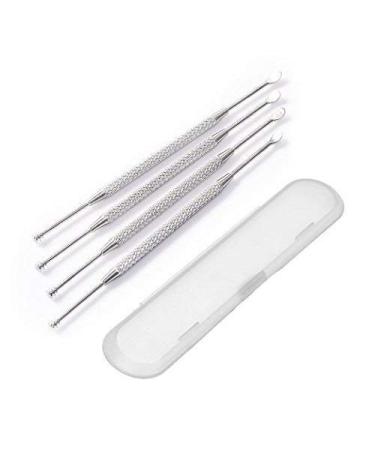 Hiibaby 4PCS Stainless Steel Ear Pick Remover Curette - Debrox Cleaner Earwax Removal Kit - Wax Remover Tool for Humans