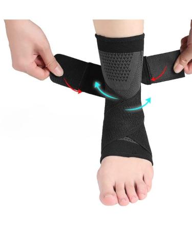Adjustable Ankle Support Brace - Breathable & Comfortable for Running Basketball Sprains - Unisex X-Large (Black - Buy Online on GoSupps.com