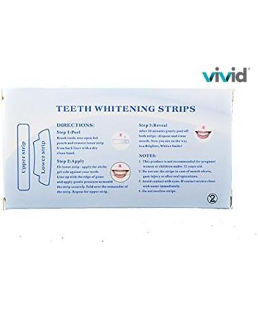 Vivid Mint Teeth Whitening Strips - 14-Day Treatment Up to 10 Shades Whiter Removes Tough Stains 28 Strips - International Shipping Available - Buy Online on GoSupps.com