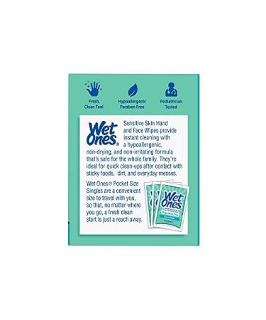 Wet Ones Sensitive Skin Hand Wipes Singles - Extra Gentle, Fragrance-Free, Alcohol-Free - 24 Count x 2 Pack - Buy Online on GoSupps.com