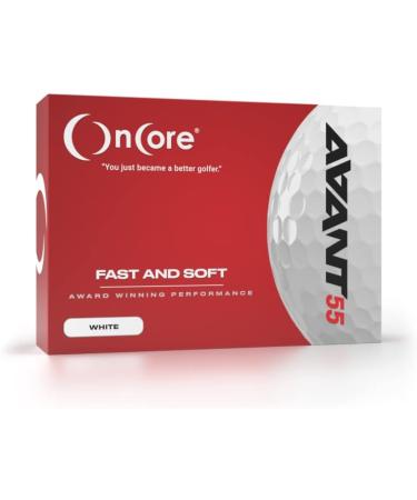 ONCORE GOLF Avant 55 Value Golf Balls - White | Premium 12 Pack | Award-Winning Performance - Buy Online on GoSupps.com