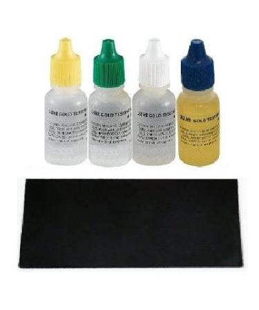 Gold Testing Solutions Kit 10k 14k 18k 22k Scratch Stone Set