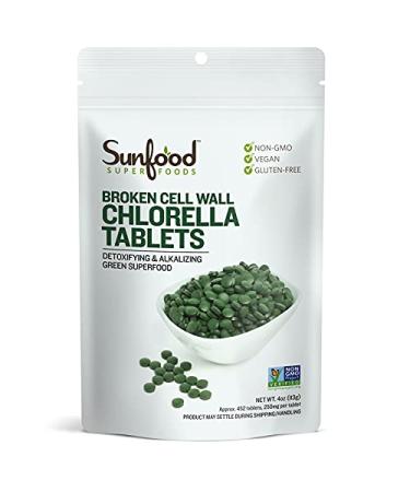 Sunfood Broken Cell Wall Chlorella Tablets 250 mg 912 Tablets 8 oz (227 g)