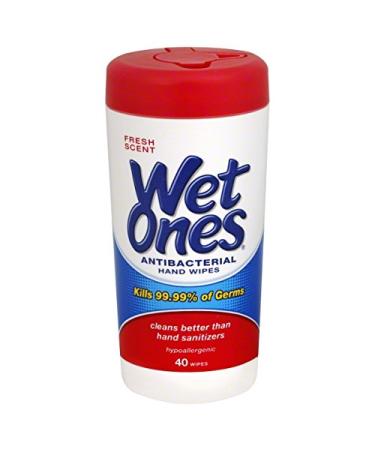 Wet Ones Antibacterial Hand Wipes Fresh Scent 40 ea