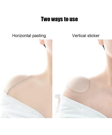 2 Pairs/4 PCS Silicone Shoulder Pads Invisible Breathable Shoulder Pads Ahesive Anti-Slip Shoulder Push-Up Pads for Shoulder Slip Height Enhancer for Womens T-Shirt Suit Clothing (Skin+Black) - Buy Online on GoSupps.com