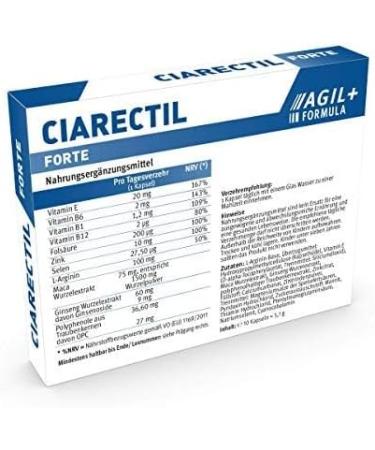 Virilyt CiareCtil Forte: Powerful Male Supplements with Maca L-Arginine Zinc & Selenium - 10 Capsules for Active Men - Buy Online on GoSupps.com