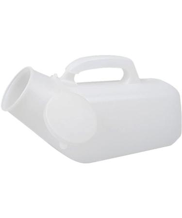Thick Firm Male Urinal Urine Bottle with Lid for Child Boy Old Man 1200 ML (White) Pack of 2 Happy - Buy Online on GoSupps.com