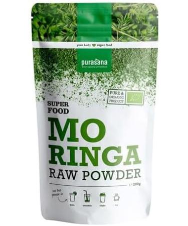 Purasana Organic Moringa Powder - 100% Pure and Organic Food Supplement Rich in Proteins and Antioxidants - Ideal for Smoothies Teas and Juices - 200g - Buy Online on GoSupps.com