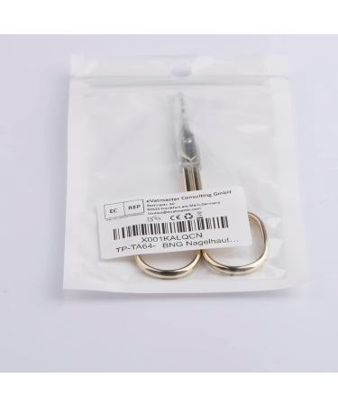 BNG Professional Curved Cuticle Scissors - Stainless Steel Nipper for Manicure and Pedicure, Gold Finish - Buy Online on GoSupps.com