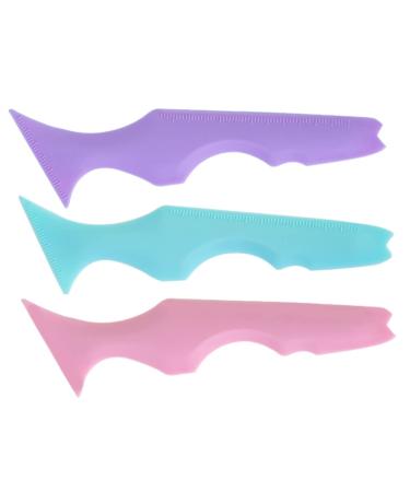 Ipetboom 3pcs Silicone Beauty Ruler Blue Eyeliner Pencil Massaging Tools Blue Mascara Makeup Tool Massage