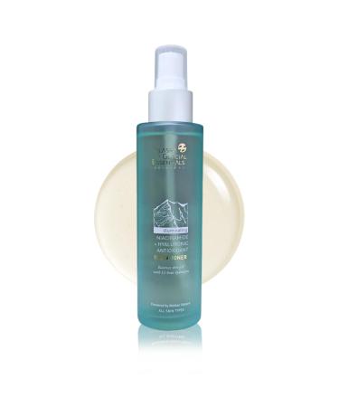 Alaska Glacial Niacinamide + Hyaluronic Glow Toner for Sensitive & Combination Skin | Refines Pores Hydrates Evens Tone | Antioxidant Brightening Mist 120ml 4 Fl Oz (Pack of 1)