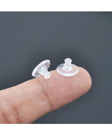 100pcs Bullet Clutch Earring Backs with Pad - Earring Safety Backs for Dropy Ears and Studs - Replacement Clutch Back Earrings for Heavy Earring - Clear 100 Pcs - Buy Online on GoSupps.com