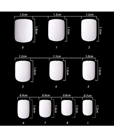 600pcs Square False Nails Short - Natural Full Cover Press On Nail Tips for Salon & Home Use | International Shipping - Buy Online on GoSupps.com