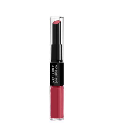 L'Or al Paris L'Oal Paris Infaillible 2-Step 804 Metro Proof Rose lipstick for 24 hours full lips with moisturizing lip care balm 804 Metro Proof Rose (1 Pack) - Buy Online on GoSupps.com