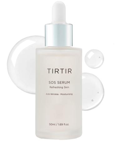 TIRTIR SOS Serum - Radiant Glow Boosting Face Serum - Plumping  Anti Aging  Hydrating - Visibly Smooth and Glowy Skin - Fragrance Free Serum for All Skin Types  1.69 fl.oz.
