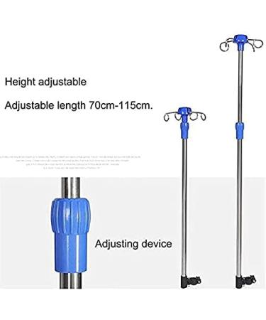 Adjustable Height IV Pole for Wheelchair 4 Hook Iv Bag Holder Stand Stainless Steel for Hospital and Home Care - Buy Online on GoSupps.com