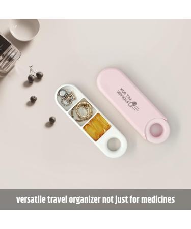 Slim Travel Pill Organizer | Compact Portable Pill Case for Purse or Pocket | Stylish 3 Compartments Vitamin Holder (Grey) - International Shipping Available - Buy Online on GoSupps.com