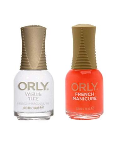 French Manicure Duo Kit Nail Polish Orly Nail Lacquer White Tips and Bare Rose 0.6 oz each - Buy Online on GoSupps.com