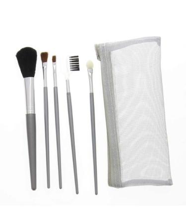 cosmetic brushes cosmetic brush set natural hair brush set with bag silver