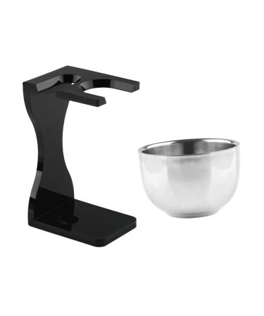 Fomiyes 3 sets of shaving set bowl for the wet shaving shaving brush shaving razor shell shaving brush shaving razor rack shaving stands and bowl soap shell made of stainless steel acrylic metal metal Bart man different colors x 3 pieces 12x7.2cmx3pcs