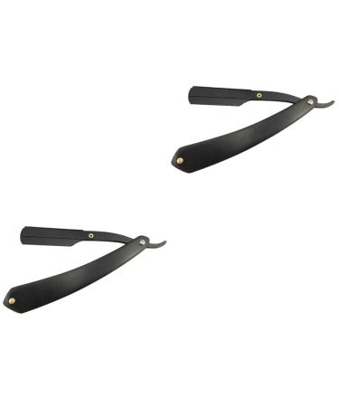 Fomiyes 2st men razor male razor razor with wooden handle portable razor barber razor hand razor razor made of metal manual handbook hairy knife man wood