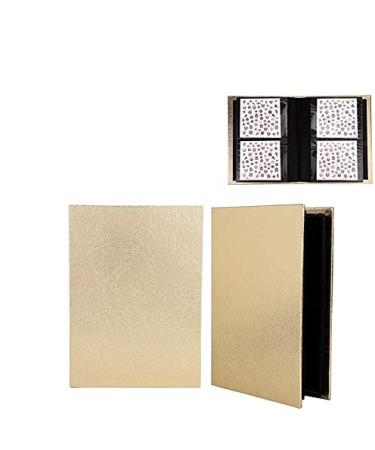 30 pages Perfect Nail stickers artificial nails & accessories fiberglass & silk collection album -portable folding storage book organizer (gold + silver optional) 01
