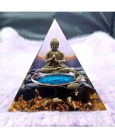 Crystal Pyramid Stones Tree of Life Energy Quartz Crystals Positive Energy Generator Protection for Healing Meditation Chakra Balance Positive Energy Generator Orgonite Pyramid Protection