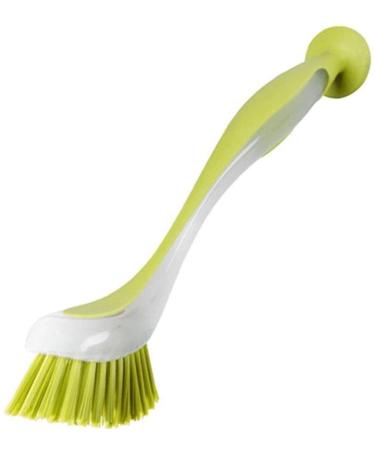 Dish Washing Space Saving Multifunction Scrub Pan Pot Sink Cleaning Brush Vertical Long Handle Home Suction Cup Tool Kitchen(Random Color) Professional Processed