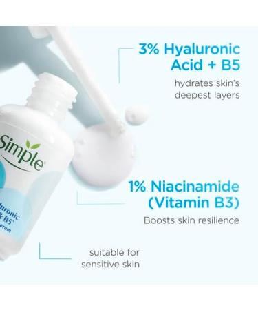 Simple Water Boost Skin Quench Gel Face Cream 50 ml & Simple 3% Hyaluronic Acid + B5* Booster Serum Serum 30 ml - Buy Online on GoSupps.com