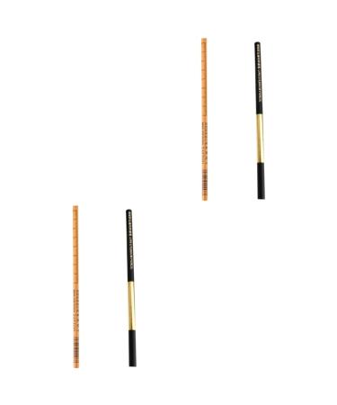 Healeved 4 Pcs Eyebrow Pencil Eyebrow Drawing Tools Dark Brown Eyeliner Waterproof Eye Liner Pencil Wooden 1 count (Pack of 1) As Shownx2pcs