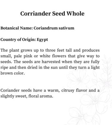 Corriander Seed Whole (1 LB) - Buy Online on GoSupps.com