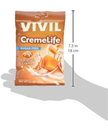 Simpkins Vivil Sugar Free Caramel and Cream CremeLife Flavour Sweet 60g - Buy Online on GoSupps.com