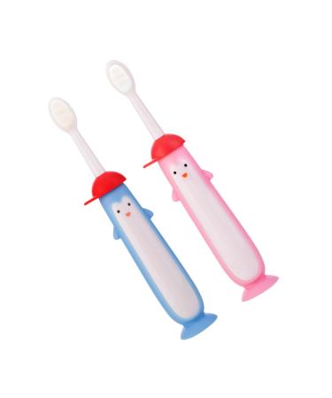 FRCOLOR 2pcs Toothbrush Children Baby Accessories PP With Suction Cup