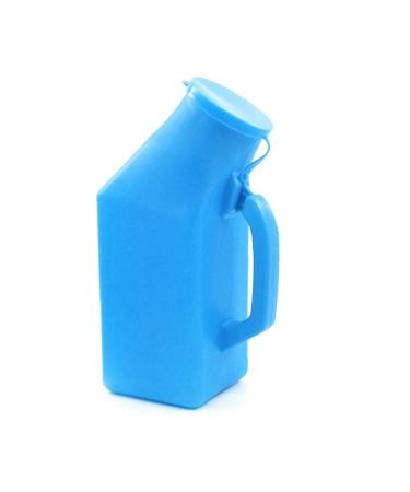 Urine Bottle Male Portable Urinal Pee Bottles Home Urinal Potty Thick Firm Urine Bottle with Lid for Men 1l Blue