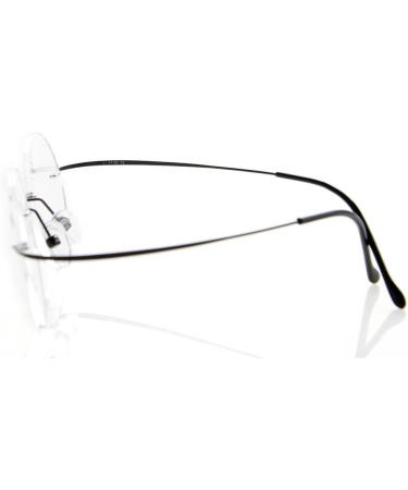 Eyekepper Titanium Rimless Round Reading Glasses - Stylish Circle Readers in Black +1.75 | International Shipping Available - Buy Online on GoSupps.com