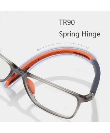 Men's Sports Ultra-Light Anti-Blue Light Glasses | High Definition Presbyopic Cycling Glasses (+1.00 Orange) with Case & Accessories - Buy Online on GoSupps.com