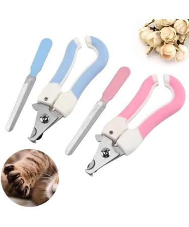 PSGS Professional Pet Nail Clippers Dog Cat Stainless Steel Two-Color Labor-Saving Nail Clippers Convenient Beauty Cleaning Supplies (Color : Give Sharpener Pink) - Buy Online on GoSupps.com