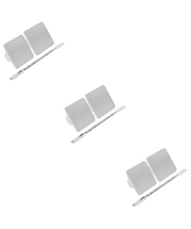 3 Sets Ring Palette Stainless Steel Makeup Plate Palette for Makeup Cosmetic Mixing Tool Makeup Mixing Palette Makeup Artist Mixing Palette Cosmetic Mixing Plate Makeup Tool