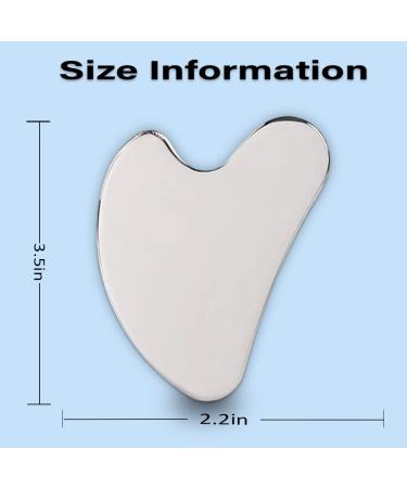 Stainless Steel Gua Sha Tool for Face, Body, Neck & Eyes - Durable Heart Massage Beauty Tool - Metal Gua Sha Skin Care Gift - Buy Online on GoSupps.com