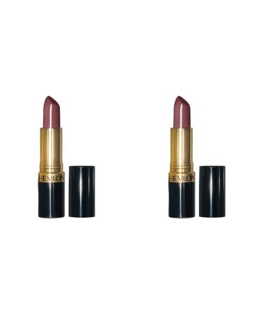 REVLON Super Lustrous Lipstick High Impact Lipcolor with Moisturizing Creamy Formula Infused with Vitamin E and Avocado Oil in Berries Naughty Plum (045) 0.15 oz (Pack of 2) Naughty Plum 0.15 Ounce (Pack of 2)