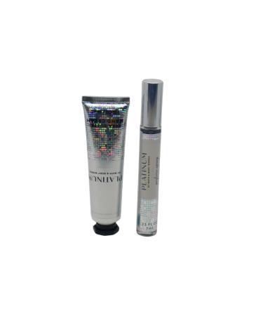 Bath & Body Works PLATINUM Eau de Toilette Mini Perfume Spray & Hand Cream 2-piece Gift Set with a Red Bow for Holidays - Buy Online on GoSupps.com