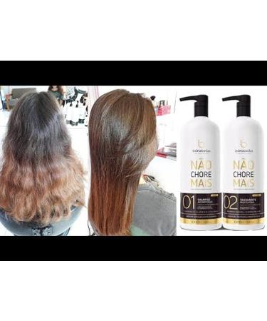Borabella Nao Chore Mais No More Crying Brazilian Keratin Treatment 2x1000ml - Progressive Brush Smoothing & Straightening System for 100% Straight Volume-Reducing Hair - Buy Online on GoSupps.com