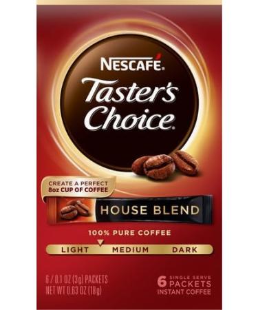 Nescafe Tasters Choice House Blend Instant Coffee 6 Single Serve Sachets 18g - Buy Online on GoSupps.com